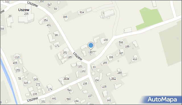 Uszew, Uszew, 93, mapa Uszew