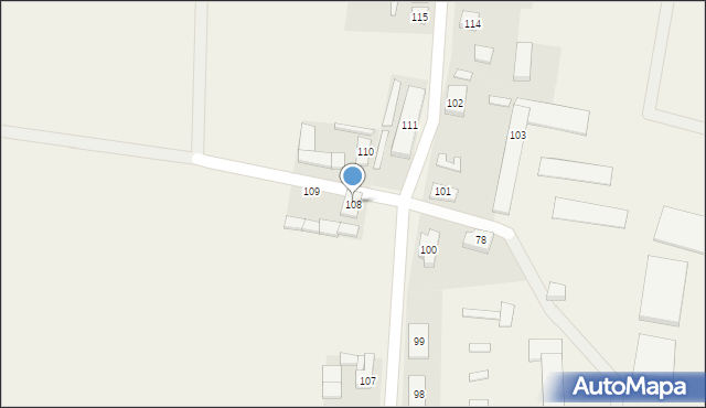 Uszyce, Uszyce, 108, mapa Uszyce