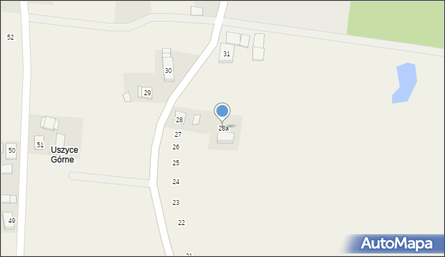 Uszyce, Uszyce, 28a, mapa Uszyce