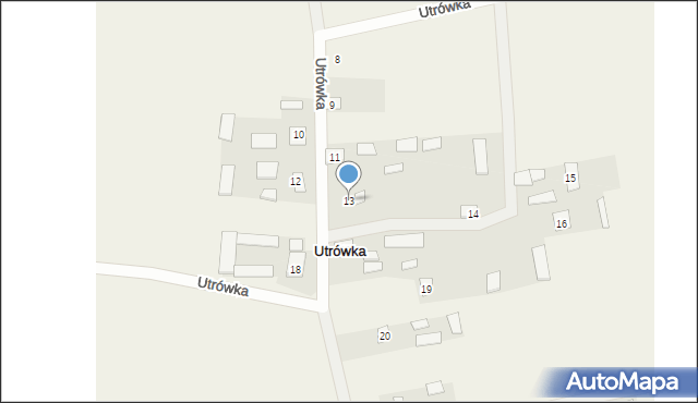 Utrówka, Utrówka, 13, mapa Utrówka