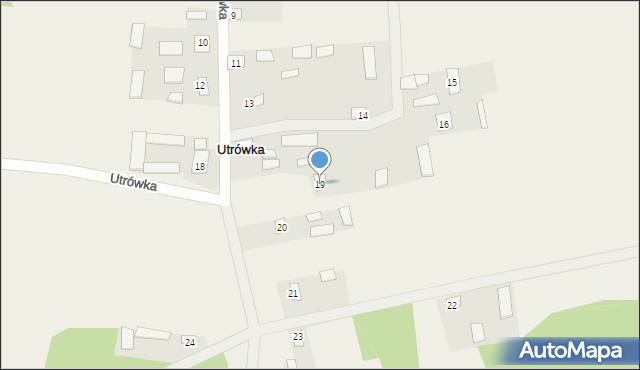 Utrówka, Utrówka, 19, mapa Utrówka