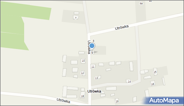 Utrówka, Utrówka, 9, mapa Utrówka