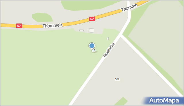 Zakroczym, Utrata, 57, mapa Zakroczym