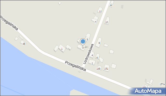 Gdańsk, Uzdrowiskowa, 3, mapa Gdańska