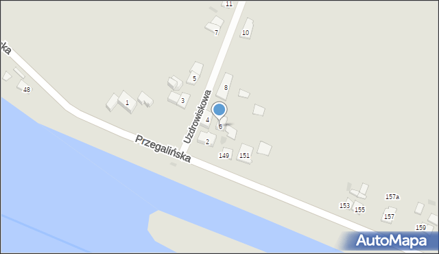 Gdańsk, Uzdrowiskowa, 6, mapa Gdańska