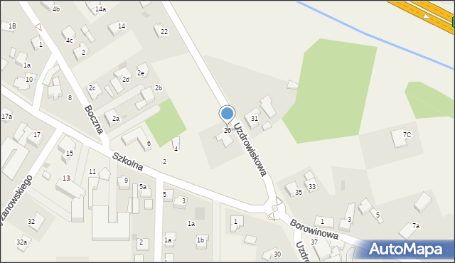 Goczałkowice-Zdrój, Uzdrowiskowa, 26, mapa Goczałkowice-Zdrój