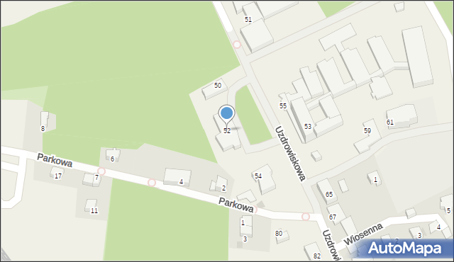 Goczałkowice-Zdrój, Uzdrowiskowa, 52, mapa Goczałkowice-Zdrój