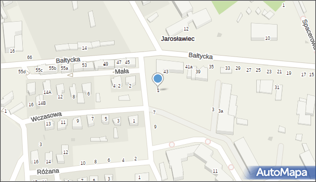 Jarosławiec, Uzdrowiskowa, 1, mapa Jarosławiec