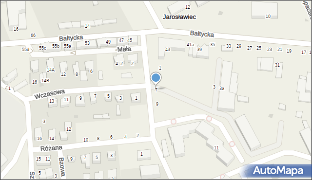 Jarosławiec, Uzdrowiskowa, 7, mapa Jarosławiec