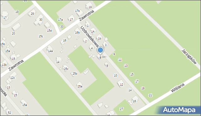 Szczecin, Uzdrowiskowa, 6, mapa Szczecina