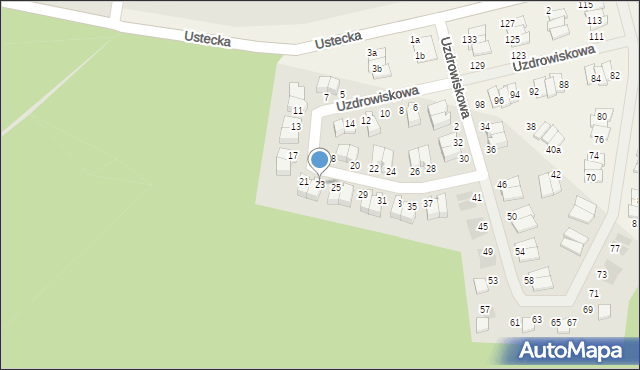 Ustka, Uzdrowiskowa, 23, mapa Ustka