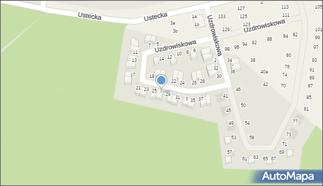 Ustka, Uzdrowiskowa, 27, mapa Ustka