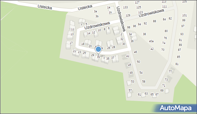 Ustka, Uzdrowiskowa, 31, mapa Ustka