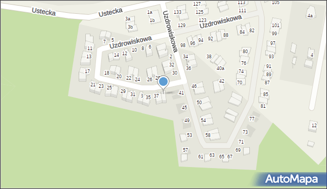 Ustka, Uzdrowiskowa, 39, mapa Ustka