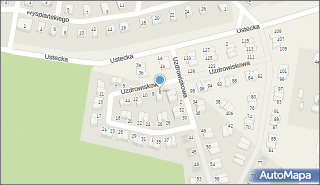 Ustka, Uzdrowiskowa, 6, mapa Ustka