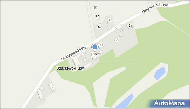 Uzarzewo-Huby, Uzarzewo-Huby, 10a, mapa Uzarzewo-Huby