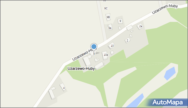 Uzarzewo-Huby, Uzarzewo-Huby, 3, mapa Uzarzewo-Huby