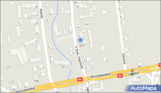 Legnica, V Dywizji Piechoty, 10, mapa Legnicy