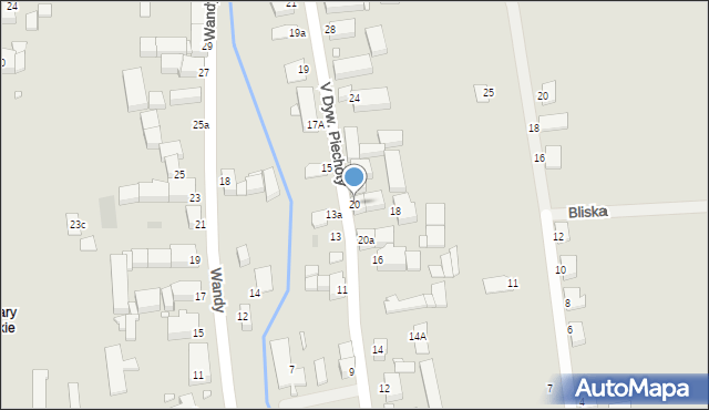 Legnica, V Dywizji Piechoty, 20, mapa Legnicy