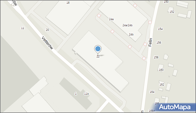 Lublin, Vetterów, 22, mapa Lublina