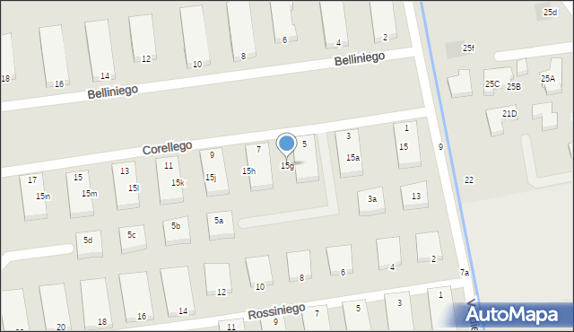 Warszawa, Verdiego Giuseppe, 15g, mapa Warszawy