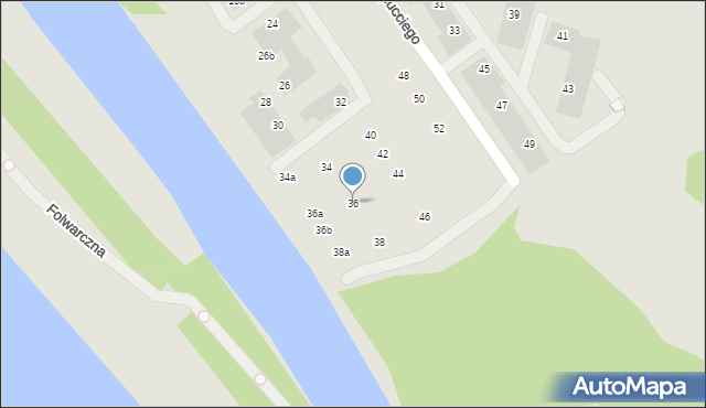 Wrocław, Vespucciego Ameriga, 36, mapa Wrocławia