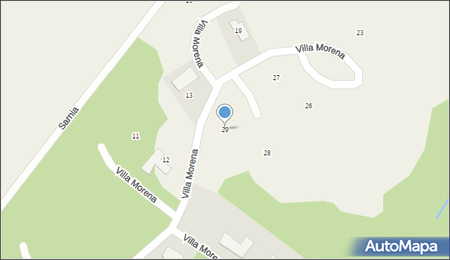 Mielno, Villa Morena, 29, mapa Mielno
