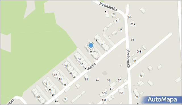 Radom, Vietha Konrada, 22, mapa Radomia