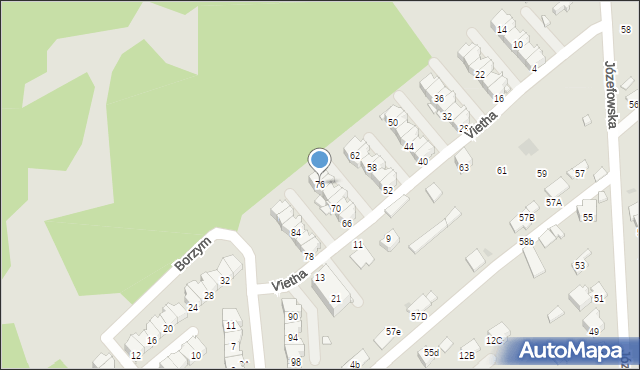 Radom, Vietha Konrada, 76, mapa Radomia