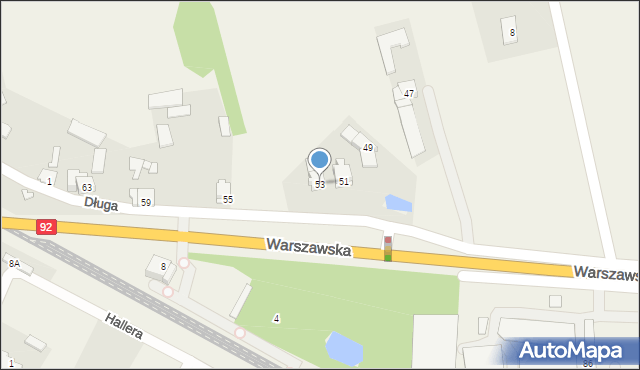 Aleksandrówka, Warszawska, 53, mapa Aleksandrówka