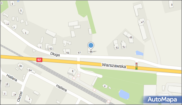 Aleksandrówka, Warszawska, 55, mapa Aleksandrówka