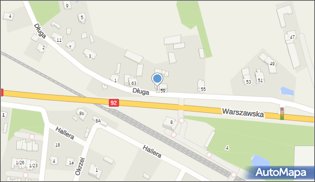 Aleksandrówka, Warszawska, 61, mapa Aleksandrówka