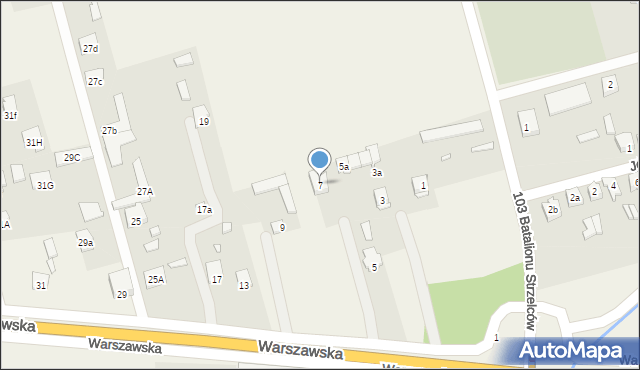 Aleksandrówka, Warszawska, 7, mapa Aleksandrówka