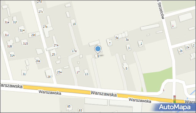 Aleksandrówka, Warszawska, 9, mapa Aleksandrówka