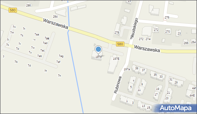 Babice Nowe, Warszawska, 197d, mapa Babice Nowe