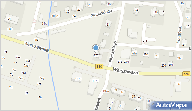 Babice Nowe, Warszawska, 278, mapa Babice Nowe