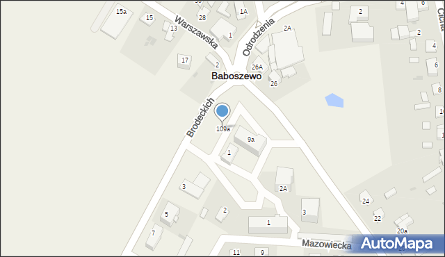 Baboszewo, Warszawska, 109a, mapa Baboszewo