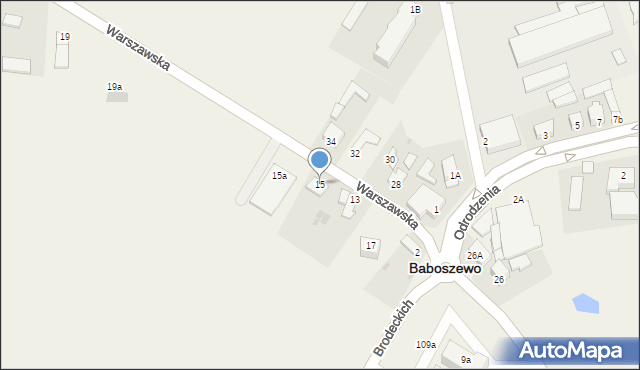 Baboszewo, Warszawska, 15, mapa Baboszewo