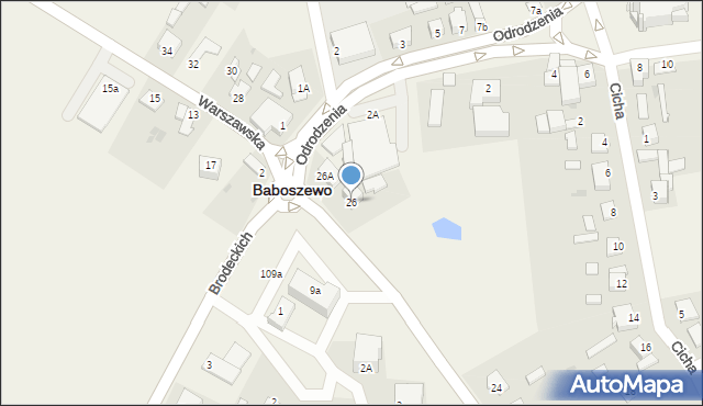 Baboszewo, Warszawska, 26, mapa Baboszewo