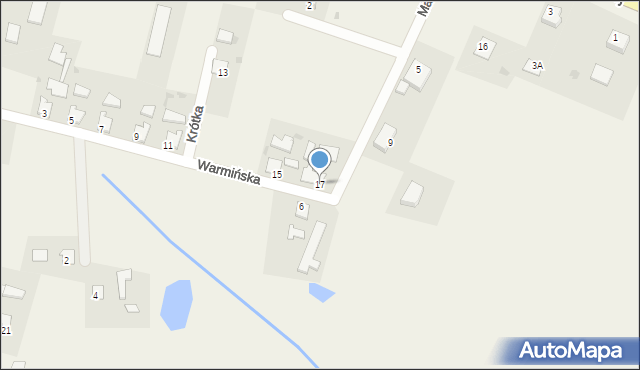 Banie Mazurskie, Warmińska, 17, mapa Banie Mazurskie