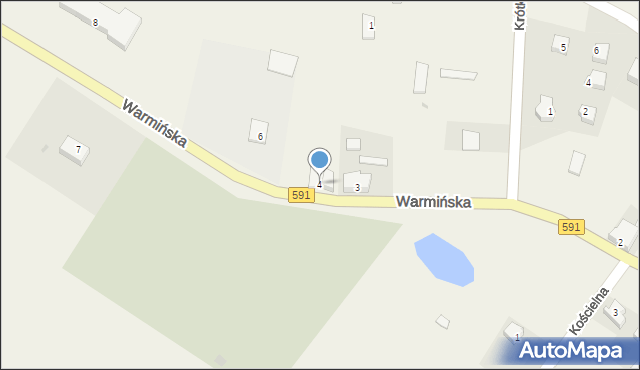 Barciany, Warmińska, 4, mapa Barciany