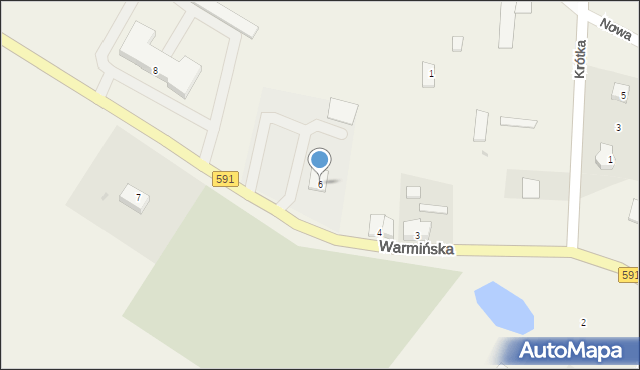 Barciany, Warmińska, 6, mapa Barciany