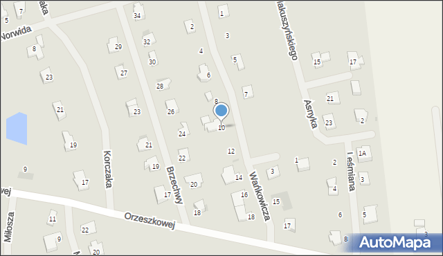 Barczewo, Wańkowicza Melchiora, 10, mapa Barczewo