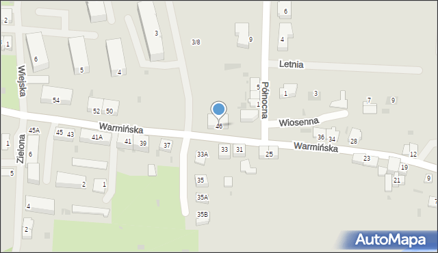 Barczewo, Warmińska, 46, mapa Barczewo