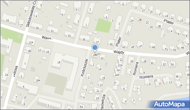 Bartoszyce, Wajdy Andrzeja Witolda, 18b, mapa Bartoszyce