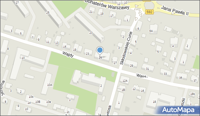 Bartoszyce, Wajdy Andrzeja Witolda, 25, mapa Bartoszyce