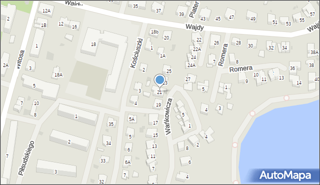 Bartoszyce, Wańkowicza, 21, mapa Bartoszyce