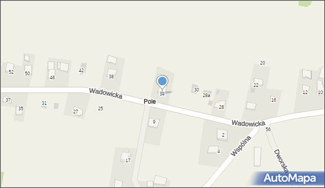 Bęczyn, Wadowicka, 34, mapa Bęczyn