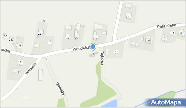 Bęczyn, Wadowicka, 5, mapa Bęczyn