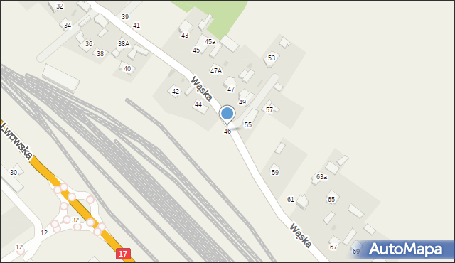 Bełżec, Wąska, 46, mapa Bełżec